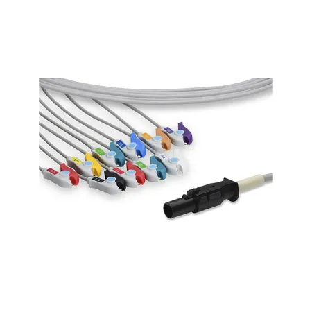 Cable, 10 Leads Pinch/Grabber 340 cm, Quinton Compatible Direct-Connect EKG, Ea